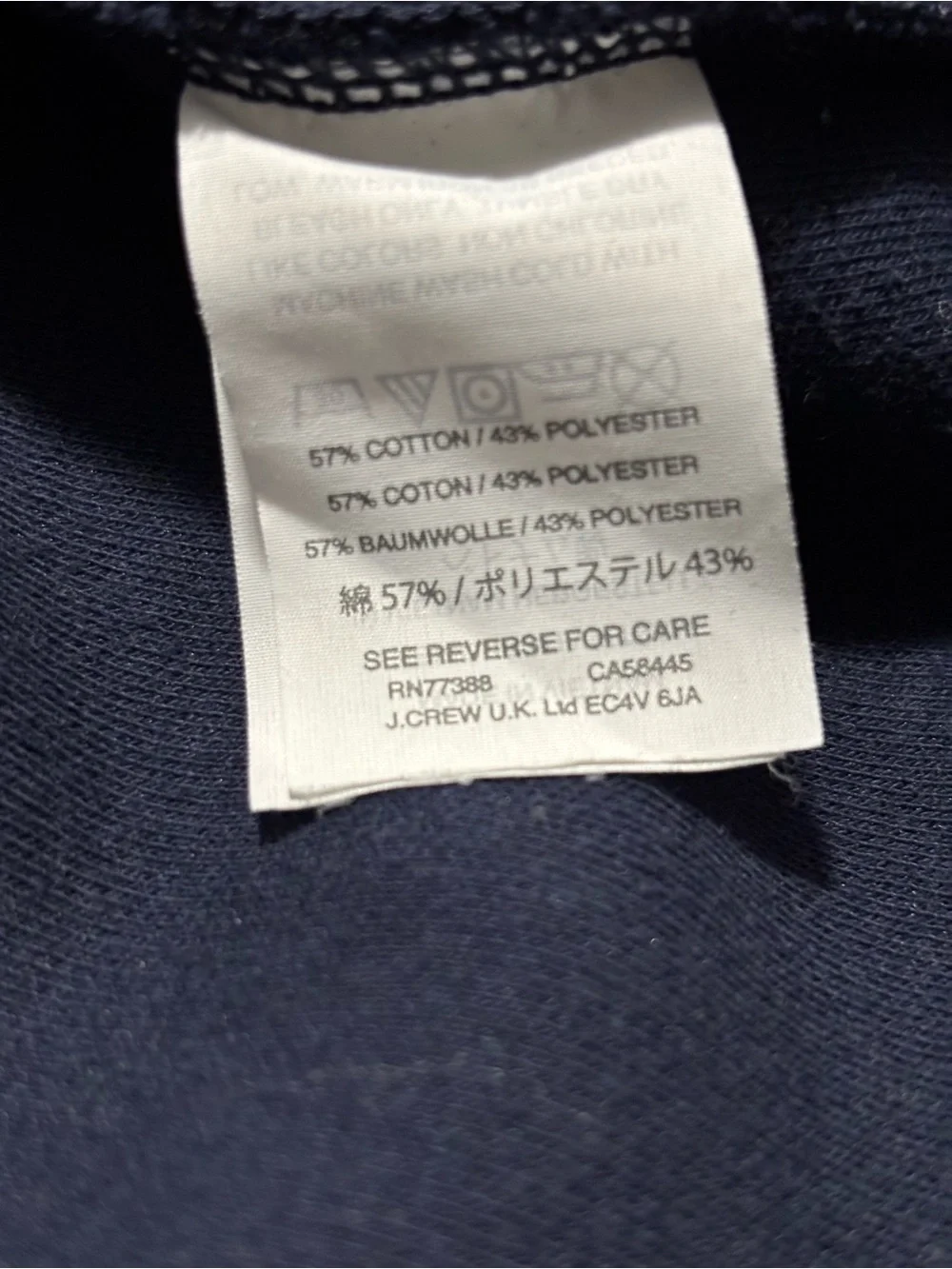 J.Crew Women’s Navy blue Long-Sleeve Top with Tie Cuffs size Small
